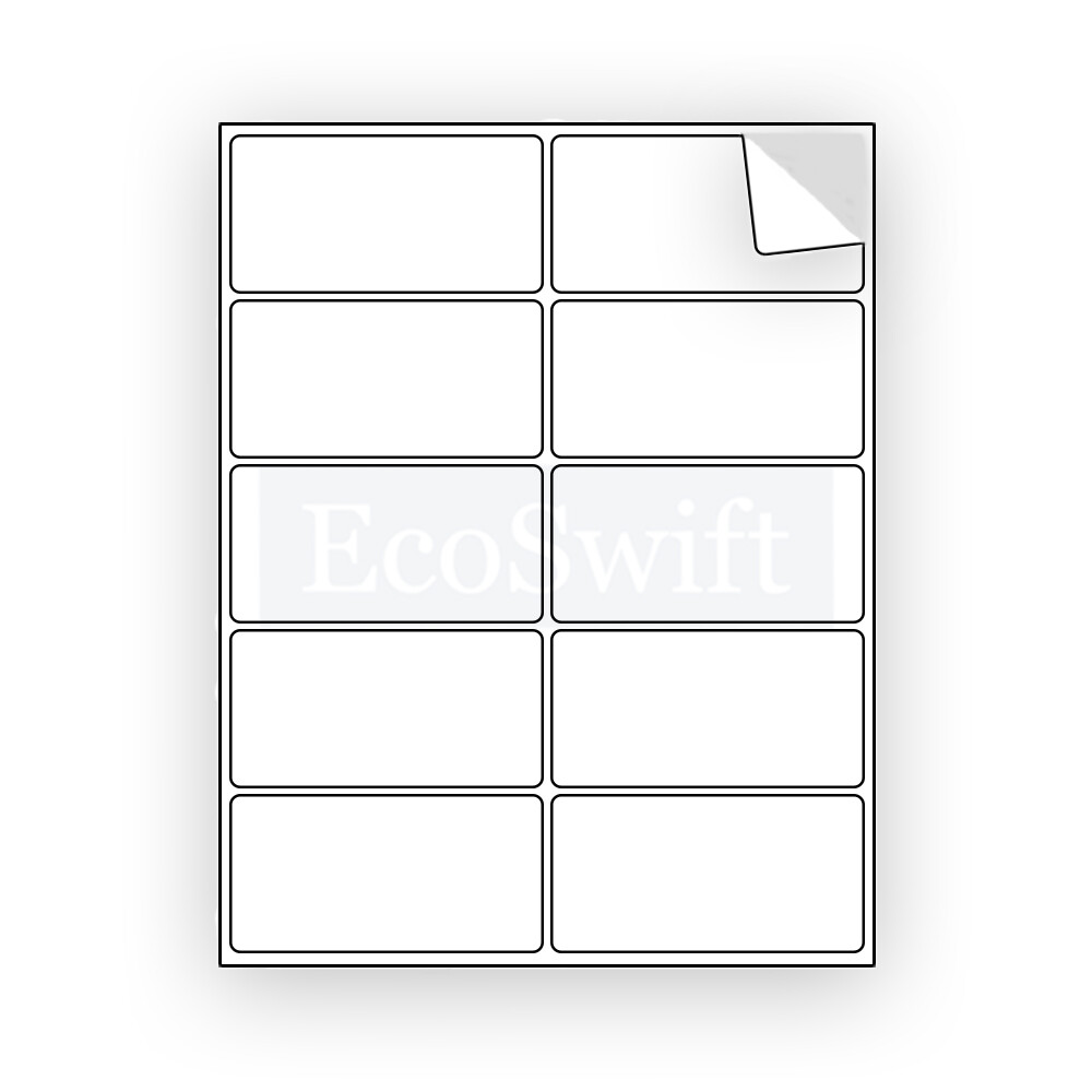 Etichette Autoadesive Indirizzi Etichette Adesive Per Indirizzi 4"x5" - Per Laser E Inchiostro, 600 Fogli Fogli Adesivi - Foto 2