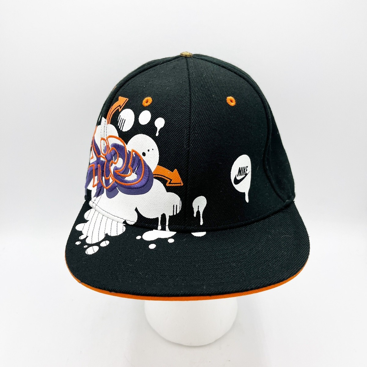 VTG Nike Hat Cap Mens Fitted 7 5/8 Air Graffiti 90s Y2K VTG Nike Hat Cap Mens Fitted 7 5/8 Air Graffiti 90s Y2K