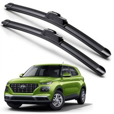 For 2020-2025 Hyundai Venue Windshield Wiper Blades J-HOOK Hybrid Silicone