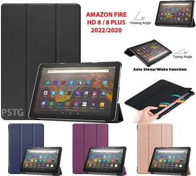 KNEKT Case For Amazon Kindle Fire HD 8/HD 8Plus 2022/20 Leather Smart Stand Flip Cover