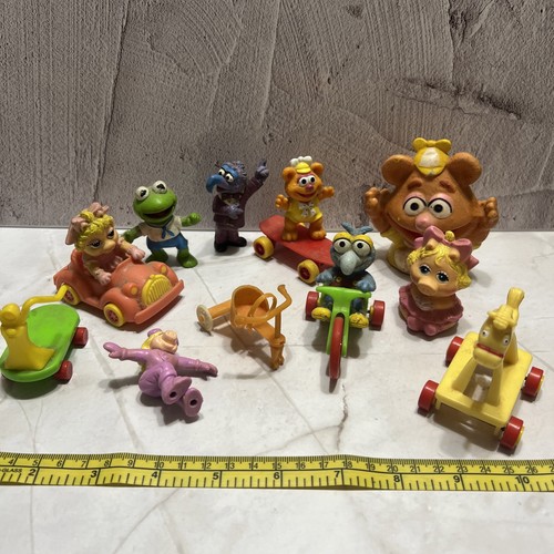 Muppet Babies 1986 VTG Fozzie Bear, Kermit, Miss Piggy McDonalds Toys