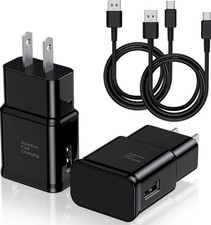 Type C Charger 2-Pack 25W Type C Fast Charging Block with 6Ft USB C Charger Cabl