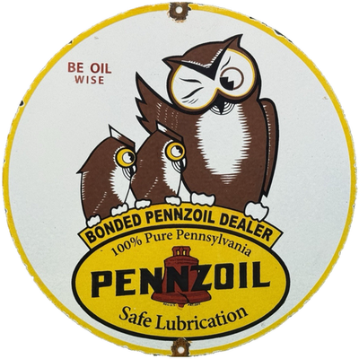 #ad #ad VINTAGE PENNZOIL MOTOR OIL PORCELAIN SIGN GASOLINE SERVICE STATION PUMP PLATE $115.15