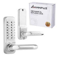 Single Sided Mechanical Keypad Entry Lever Lock,Keyless Push Button Code Comb...