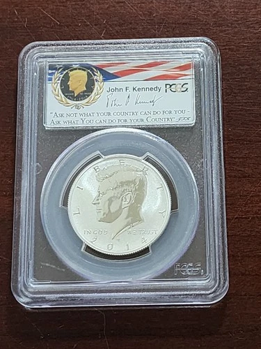 2014 W Silver 50C Kennedy PCGS Reverse PF70 First Strike -Washington DC 50th Ann