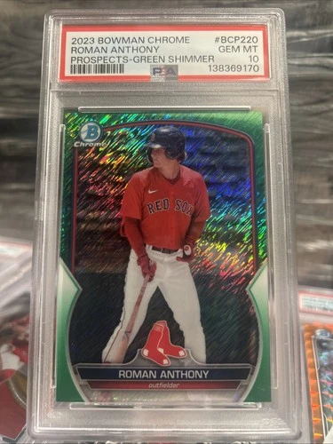 2023 Bowman Chrome Roman Anthony Green Shimmer #74 /99 PSA 10 🔥🔥🔥
