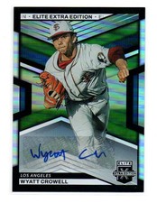 2023 Panini Elite Extra Edition #74 Wyatt Crowell Silver Holo Auto RC