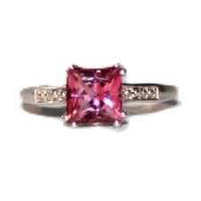 Sterling Silver Pink Topaz Ring