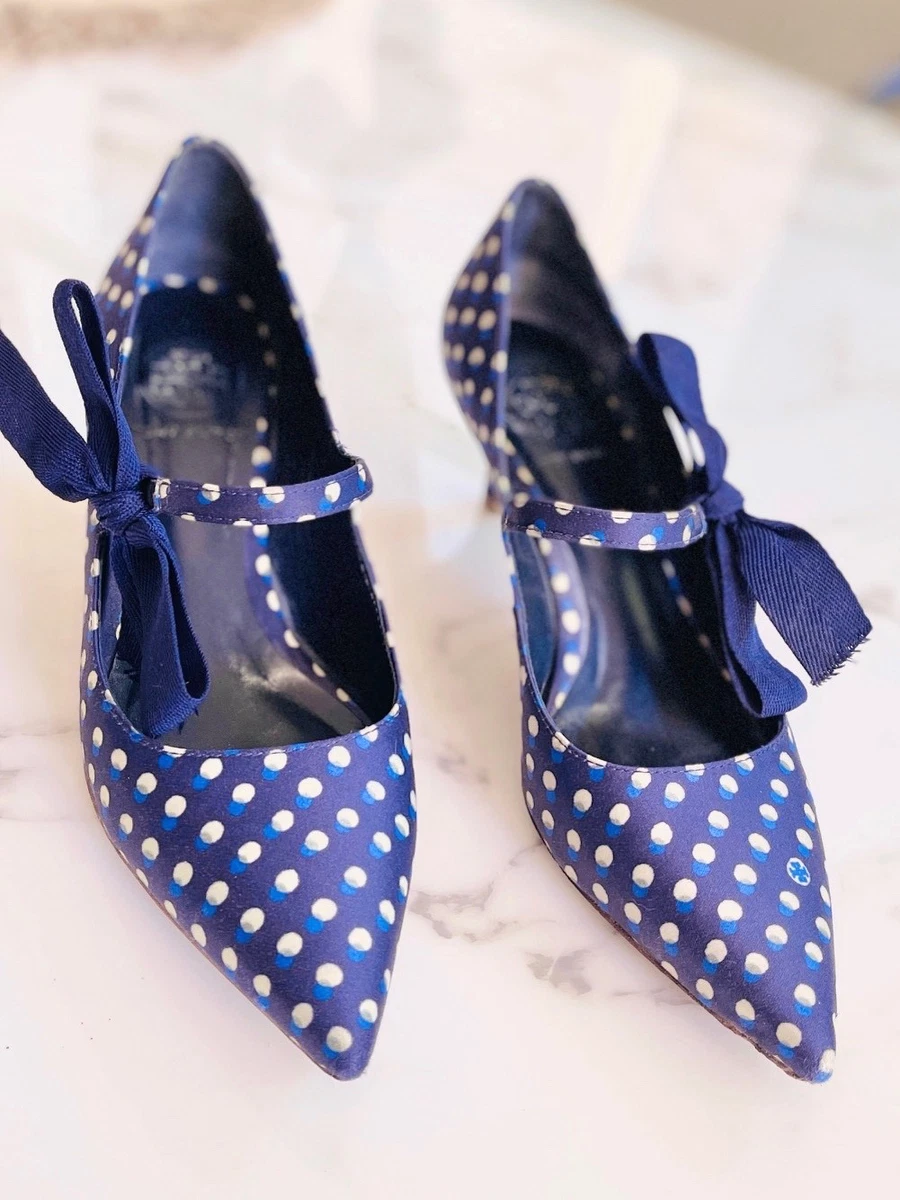 【mah】　トリーバーチ　ポルカドットヒール　ランウェイ　超美品 mah】 トリーバーチ ポルカドットヒール ランウェイ 超美品 Tory Burch