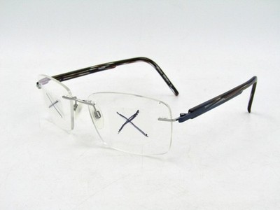 SpecSavers LITE 179 Titanium Rimless Eyeglasses Frame, Silver, 57-18-145 #401