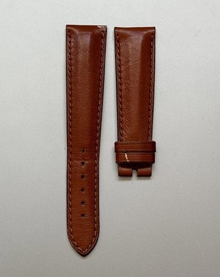 JeanRichard OEM Cognac Brown Leather Watch Strap 20mm x 16mm Notched End Band