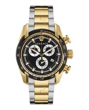 Versace Mens Two Tone 44mm Bracelet Fashion Watch