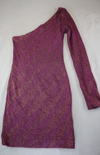 Guess Marciano Los Angeles One Shoulder Cocktail Mini/Short Glitter Dress Sz S
