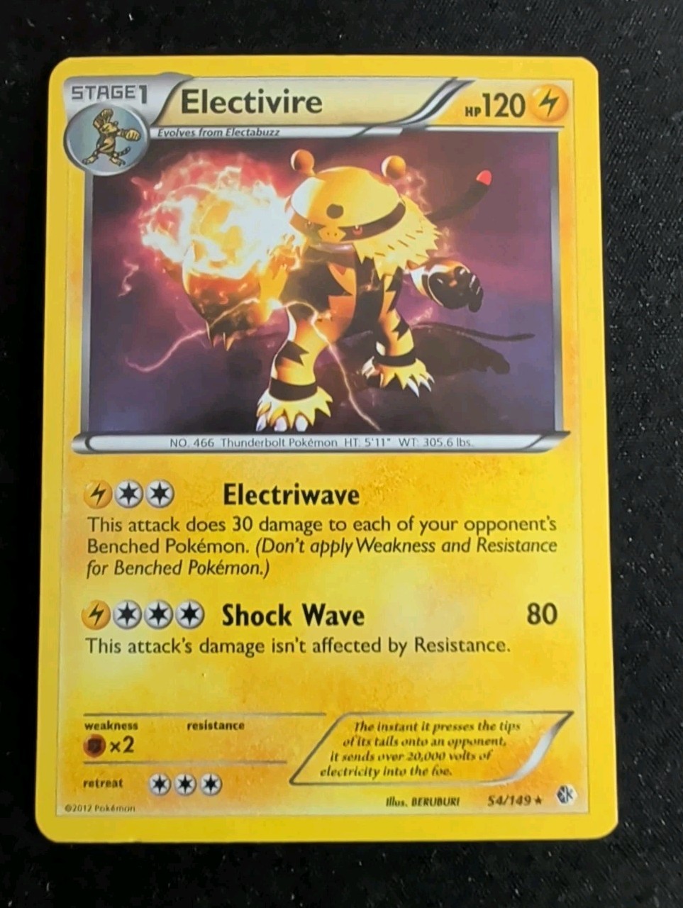 Electivire 54/149 Boundaries Crossed (Cosmos Holo) - Pokémon Card