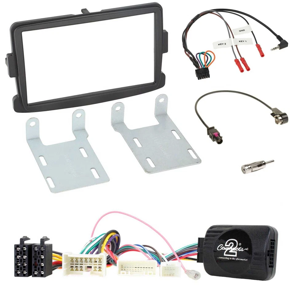 JVC USB Bluetooth Lenkrad DAB 2DIN Autoradio für Dacia ab 2012 schwarz - Bild 3 von 4