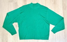 Vintage Pendleton 100% Wool Sweater Women's Size XL Green Mock Neck Made In USA