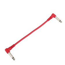 6Pcs 1/4" Right Angle Audio Patch Cables Cords for Electric Guitar Effect Pedal