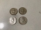 FRANKLIN 90% SILVER HALF DOLLAR LOT OF 4