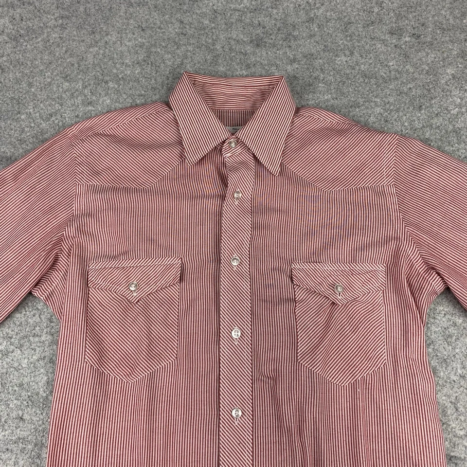 VTG Wrangler Single Needle Tailoring Long Tails 15 1/2x35 Made in the USA - Image 2 of 4