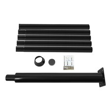 Iron Street Light Pole Street Lamp Post Outdoor Split Street Light Pole Black