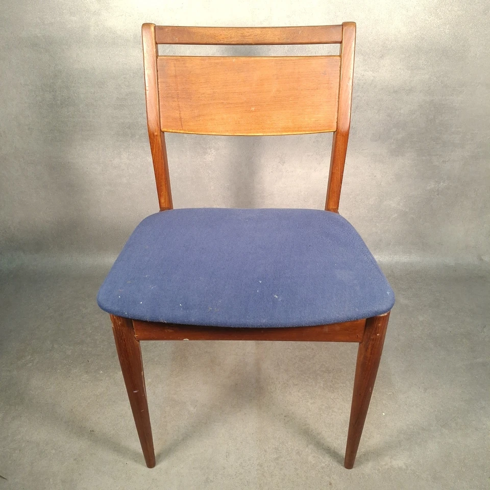 Vintage Mid Century Teak Dining Chair Retro Danish Style Restoration Project - Image 2 of 4