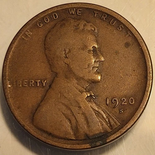 1920-S Lincoln Wheat Cent — photo from the most recent tracked eBay sale