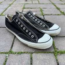 Vintage Converse All Star Chuck Taylor Black Deadstock Made In USA Extra Stitch