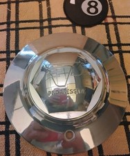New 1 Progressive 7 Dome Hex Top Polished Aluminum Chrome Mag Wheel Center Cap