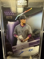 2026 Topps Chrome Black Kodai Senga Purple Refractor Auto /75 Mets