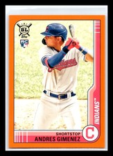 Andres Gimenez Rookie - 2021 Topps Big League Orange #48 - Cleveland Indians