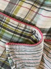 NWT SUNDANCE Flannel Pajama TOP Covered Buttons Eyelet Cotton L Pink/Green Plaid — photo 6