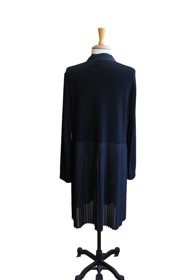 Chaqueta abierta Chico's Travelers negra Topper con sección transparente 2 nueva sin etiquetas Foto 3 de 3