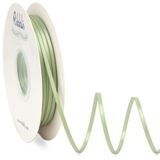 Moss Sage Satin Ribbon Double Faced 1/8 Inch x 100 Yards For Gift Wrapping
