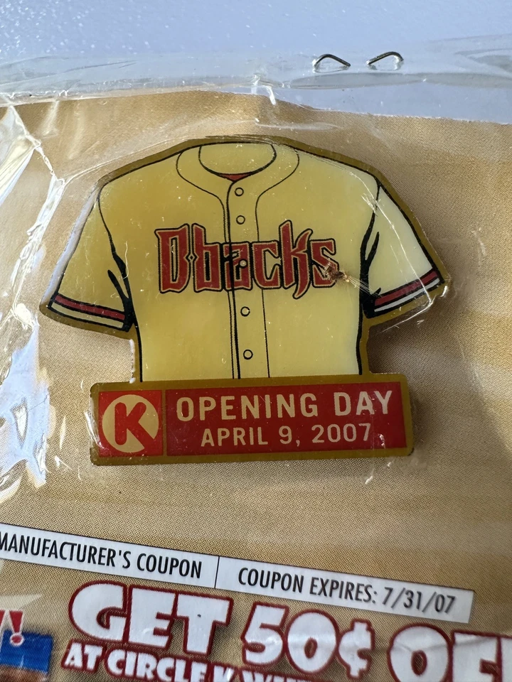 AZ Diamondbacks DBACKS Jersey Lapel Pin Circle K Opening Day April 9, 2007 New - Image 2 of 3