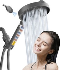 Filtered Shower Head, 6 inch High Pressure Handheld Shower Head with Filter for