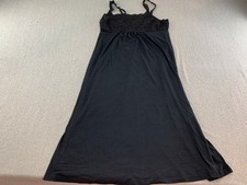 Oscar de la Renta Pink Label Black Lace Gown XL 100 Cotton Slip Dress Nightgown