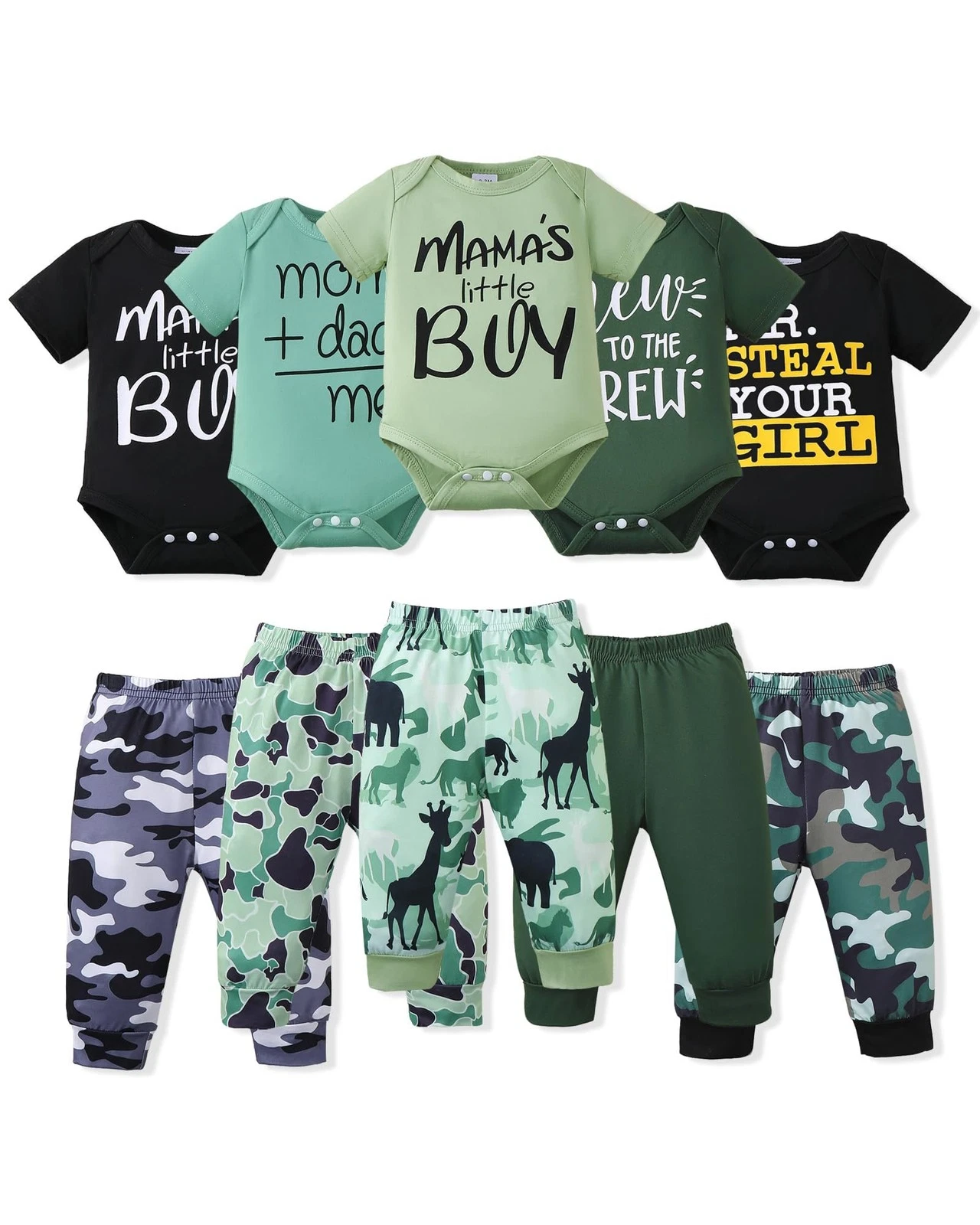 Newborn Baby Boy Clothes0-3 Months Boys clothes Lettet Pattern Romper Short S...
