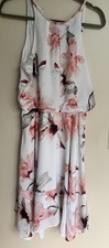White House Black Market White Floral Dress Size 8