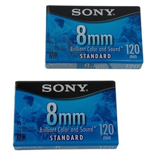 Sony 8mm Video Cassette Tapes MP P6-120MPL 120 Min Standard 2 Pack New Sealed