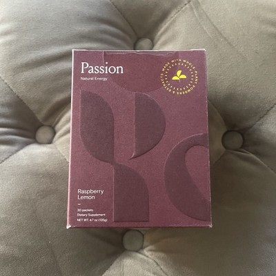 Yoli Passion Energy Drink Powder Mix NATURAL Raspberry Lemon 30 Packets SEALED