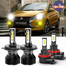 For Mitsubishi Mirage 2014-2024 Led Headlight Kit White Yellow Fog Lights Bulbs For Mitsubishi Mirage 2014-2024 Led Headlight Kit White Yellow Fog Lights Bulbs