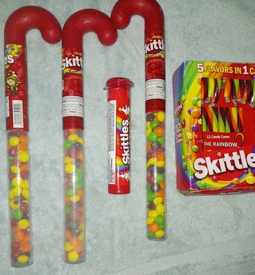 SKITTLES Candy Lot. Skittles Little. Rainbow Candy Canes. Jumbo Candy Canes. New
