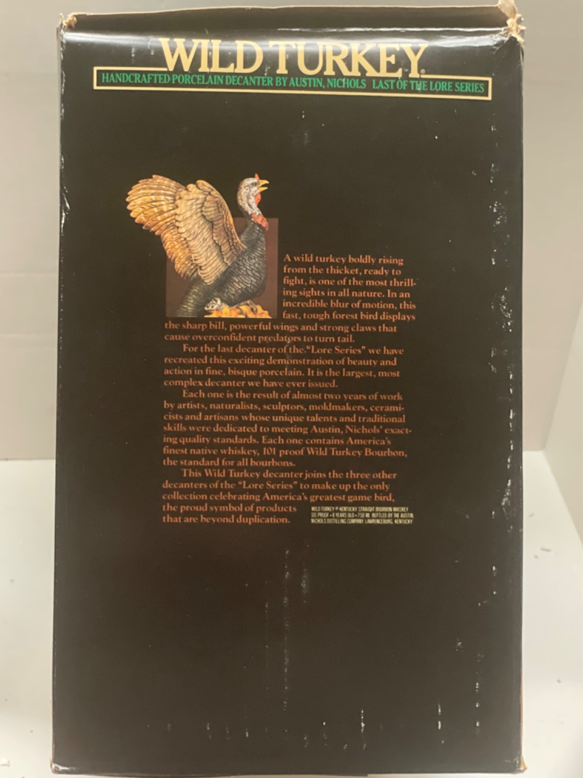 Austin Nichols 1982 Wild Turkey Decanter - Lore Collector Series II, No. 4 Empty