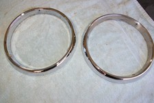 1956 1957 Corvette Headlight Bezels Headlamp Good Driver Quality Pair