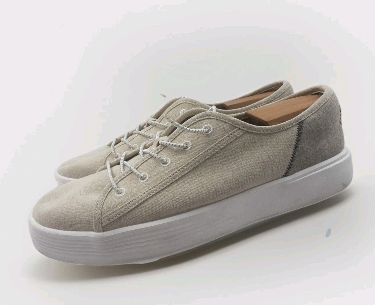 Hey Dude Cody Craft Mens 10 Beige Canvas Walking Shoes