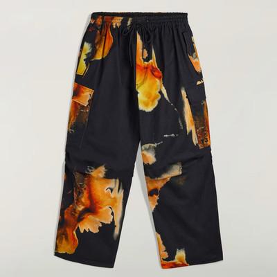 $600 Adidas Y-3 AOP UT  TWILL CARGO PANTS Size Medium KE2314