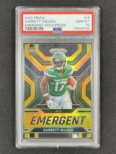 🔥🔥2022 Panini Prizm Garrett Wilson Emergent GOLD /10 Extremely Rare PSA 10🔥🔥