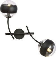 Moderne Schwarz Durchsichtig Wandleuchten 2X40W/E14 IP20