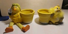 Blumen-Übertopf/ Ostern/ Küken/ 2 Stk/ Deko/ Geschenk/ Figur/ gelb