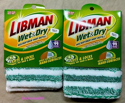 Libman Wet & Dry Microfiber Mop Refill # 00119 - 2 Refills